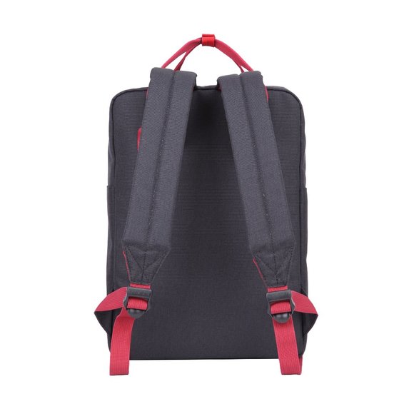 Oxford Style Black Red Backpack for active ones - Picture 3 of 6